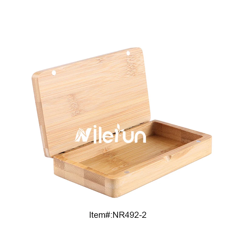 

High quality women's long thin 20 cegarettes natural bamboo wood pocket cigarette case gift box