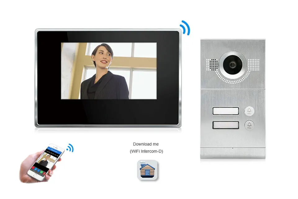 WiFi Video Intercom For 2 Family 