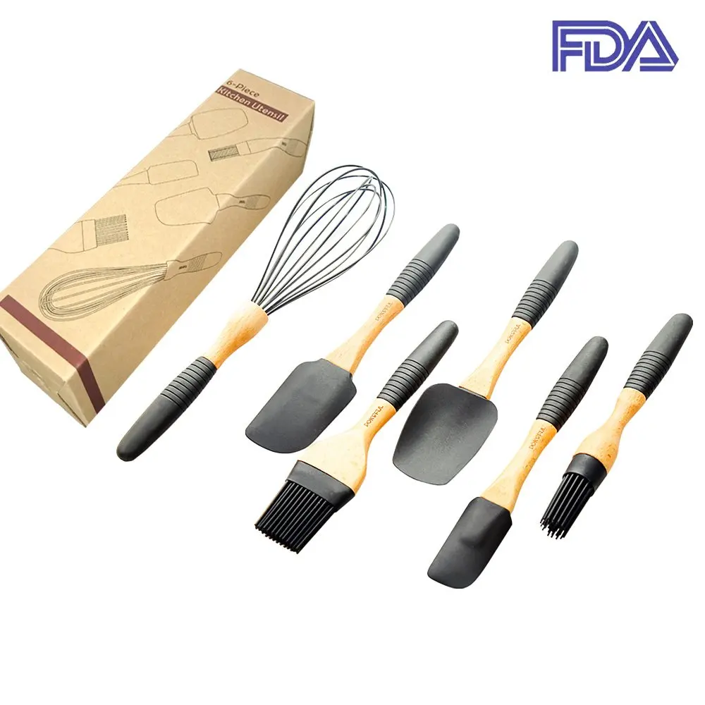 bamboo silicone utensils