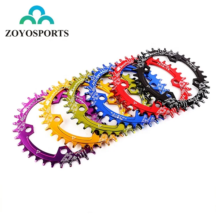 

ZOYOSPORTS 96BCD 32/34/36T A7075 Alloy MTB Bicycle Crank Narrow Wide Round Oval Chainwheel Bike Crankset, Black,red,blue,gold,purple or customer's request