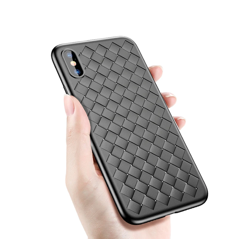 

Luxury Grid Weaving Cell phone case for iPhone X case BV Protective Cases for iPhone 10 Cover