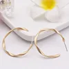 S925 silver needle c-ring retro geometric twist matte charm earrings
