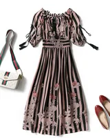 

Summer Latest Design Elegant Women Lady Fashion Chiffon Dress with printing
