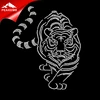 supper cool tiger rhinestone transfers motif hot fix for dress