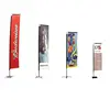 Full Aluminum Double Sided Digital Printed Outdoor Tall Advertising Square flags