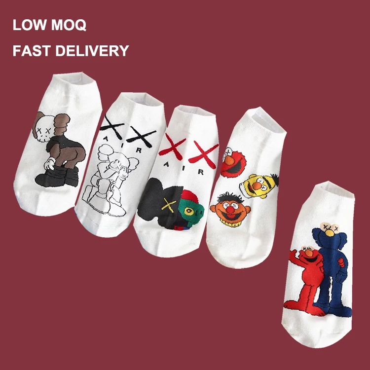 

Wholesale New Fashion Popular Kaws Novelty Women Ankle Socks Cute