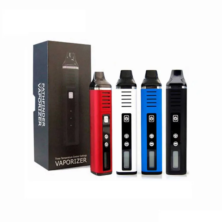 

Authentic Pathfinder II Dry Herb Vaporizer 2nd generation wax Vape Pen 2200mAh Battery 4 color Temperature Control, Black;blue;red;white
