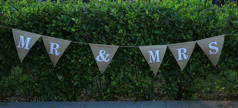 Buy Mr And Mrs Burlap Banner Engagement Burlap Wedding