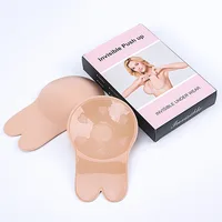 

Lingerie Femme Bandage Strapless Invisible Push Up Bras Self Adhesive Wireless Bralette Party Dress Stick nipple cover