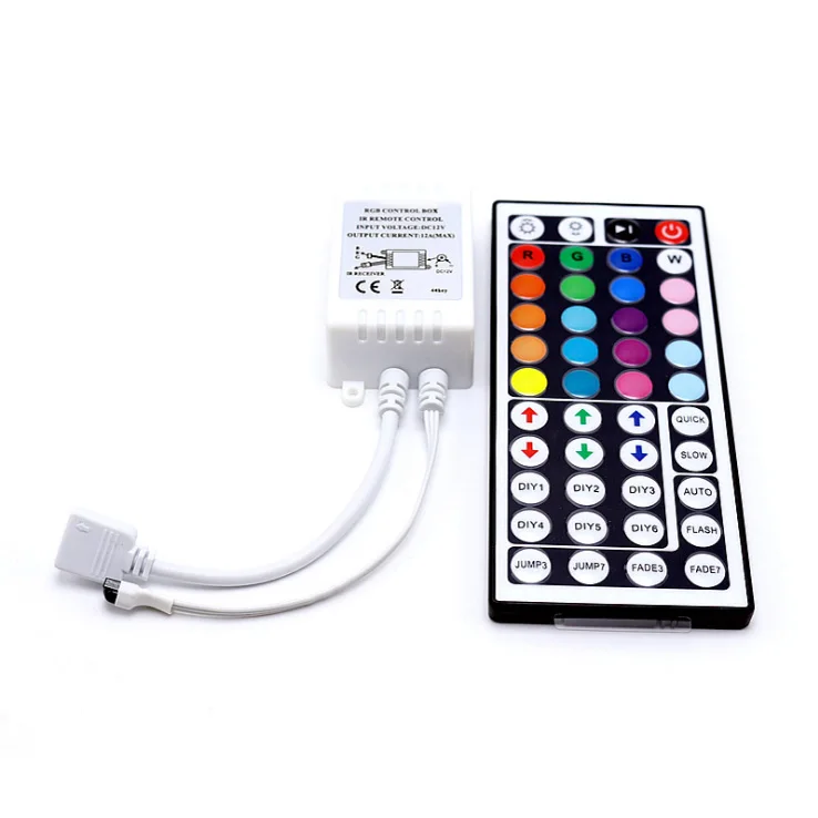44 key dual-panel infrared controller 12V 24V RGB seven-color lights with high-power led controller 12A