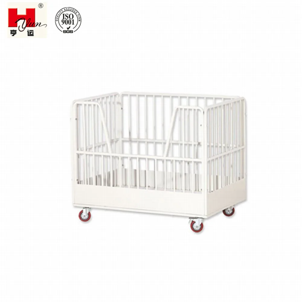 
Custom Made One-side Accessible Textile Storage Trolley with Wheels in Garment Trolley 