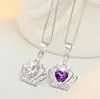 fashion princess dream crown pendants 925 sterling silver jewelry