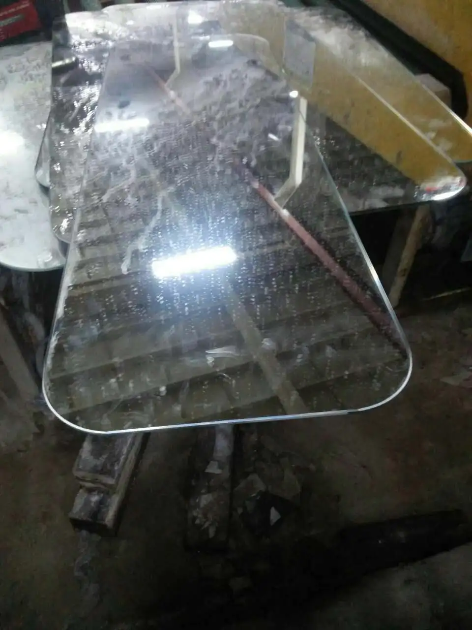 Portable Glass Radius Corner Edging Tool For Big Radius Angle By Air