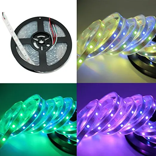hot sale LED Light Strip Lights 3.2ft WS2812 1m PCB White Individually Addressable Led Strip 30 Pixel
