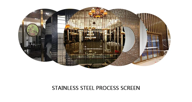 Jyfy001 China Room Divider Rose Gold Color 304 Stainless Steel Laser Cut Metal Decorative Metal Screen