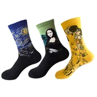 

Autumn winter New Art and Famous Oil Painting Series Male Socks Personality Funny Socks