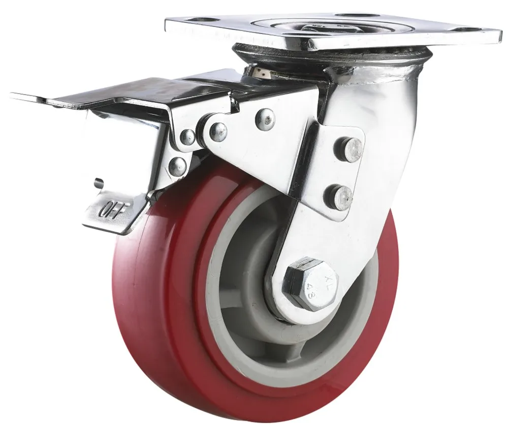 Factory price caster wheels heavy duty PU wheel castor