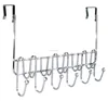 Chrome Wire Over Door 11 Hooks Organizer Rack