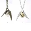 Harry Potter Necklace DUO Angel Wings Pendant Gift Gold ball bead flying sky fun QCW-2022