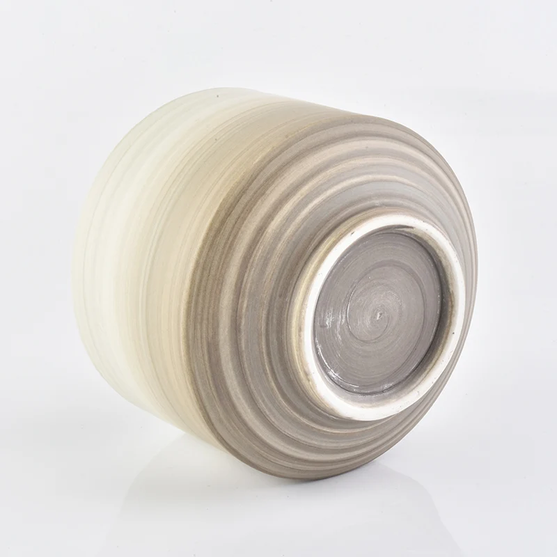 Scentted ceramic candle containers with various sizes