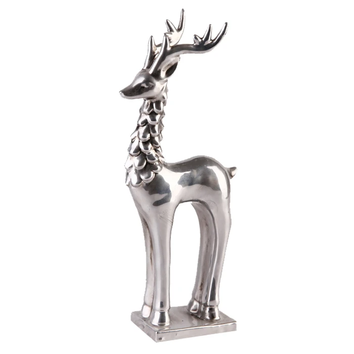 Factory Price Silver Christmas Decorations Gift Ceramic Reindeer