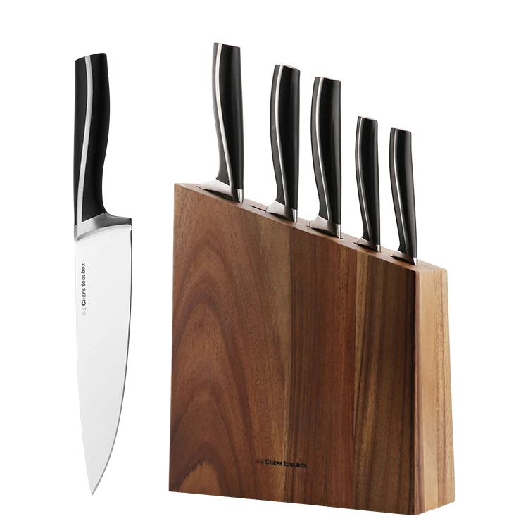 

professional 6pcs German Steel Forged kitchen set with block amazon best sale
