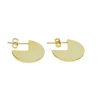 simple classic design geometric round shape women girl big 20mm round plate fashion gold earring