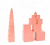 10 x Blocks Montessori wooden Sensory toys Pink Tower Family Set Wooden Building Blocks Toy Kid Children Educational Toys