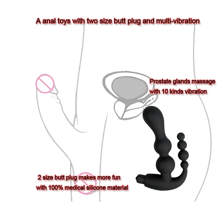 Newest silicone bullet Adults Prostate Massager Stimulate Perineum anal plug vibrator Anal Plug sex toy for Man And Woman 