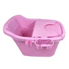 Upgraded type portable plastic bathtub shaped bath storage container