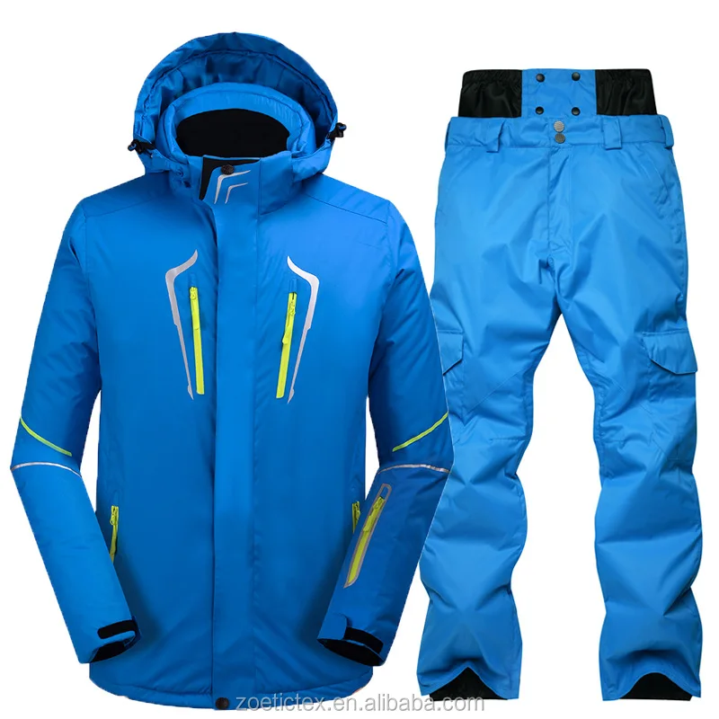 

High quality hot sale winter outdoor sport waterproof men ski jacket two-piece ski & snow wear ski suit, 24colors