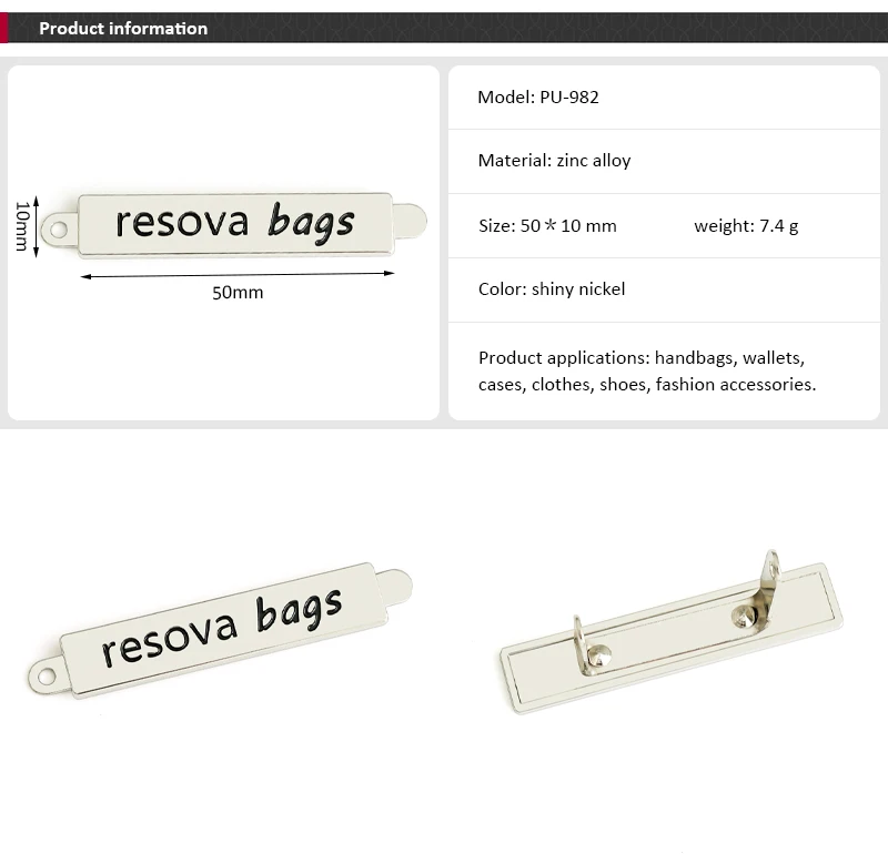 Metal Brand Logo Label