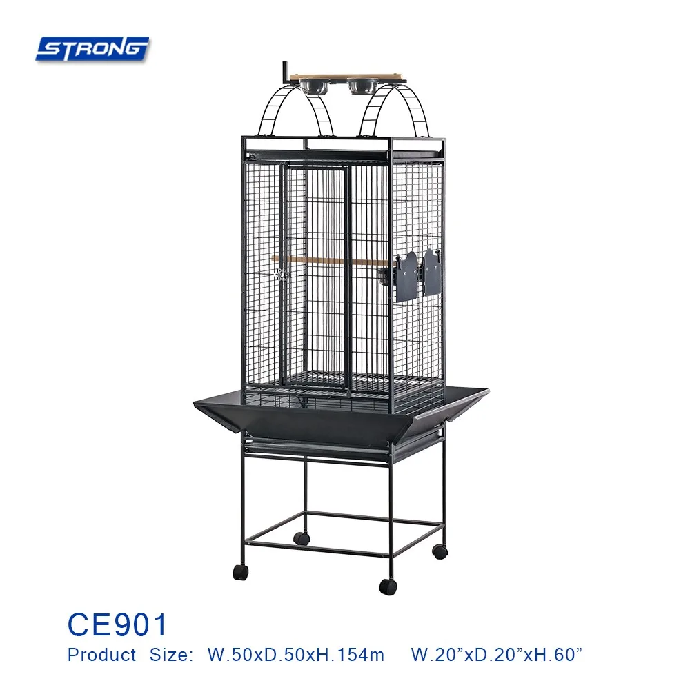 large parrot cage on wheels