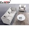 Ekintop import new model luxury italian latest l shaped modern designs corner executive office leather sofa set