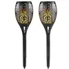 Solar Torch Light with Flickering Flame,Fire Effect Lantern,Dancing Flame Solar Powered Lamp,Solar Garden Light 96LED Home yard