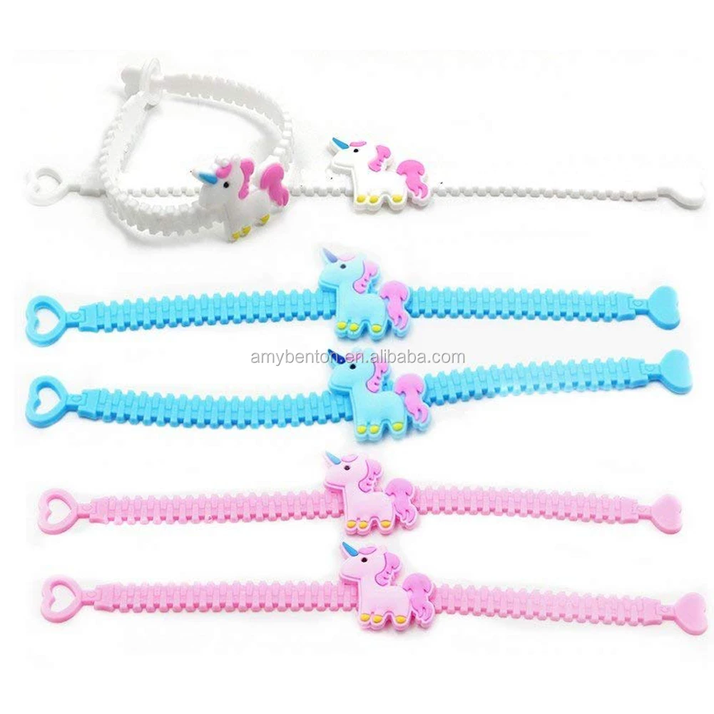 Rainbow Unicorn Keychains Necklace Bracelet Birthday Party Favor