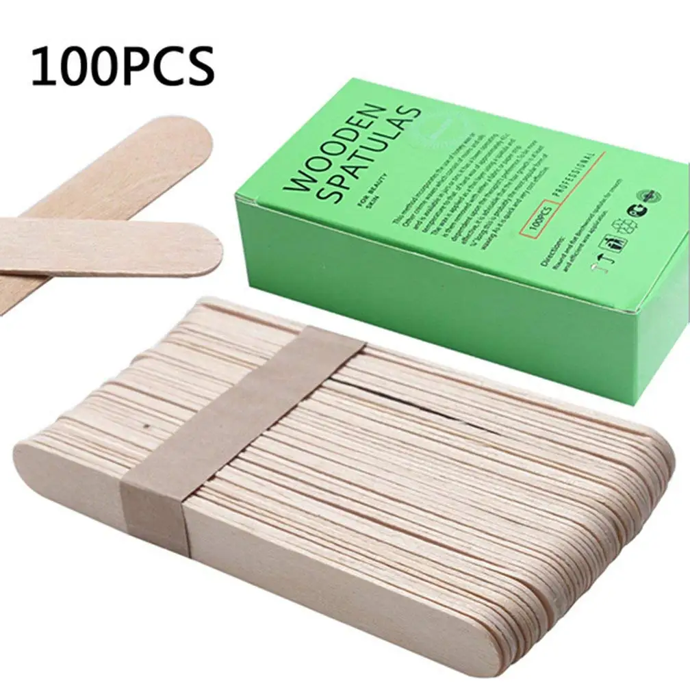 Crafting Pieces 100pcs Salon Wooden Hair Removal Sticks Waxing