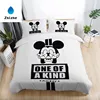 3D cartoon style mickey mouse minnie printed three pieces bedding set