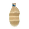 Wholesale price raw dark root blonde hair bundles, unprocessed wet and wavy brazilian human hair blonde bundle