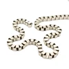 Silver plated metal cube raw square box link chain for bags