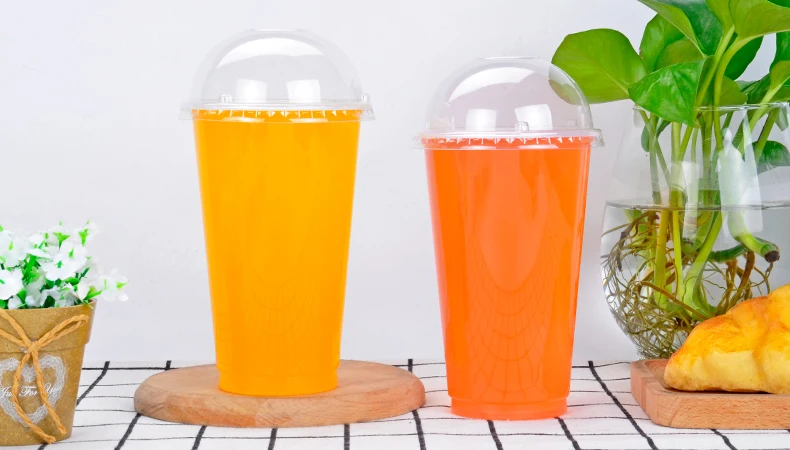 水泡杯子一次性500毫升pp杯透明16盎司珍珠奶茶塑料杯