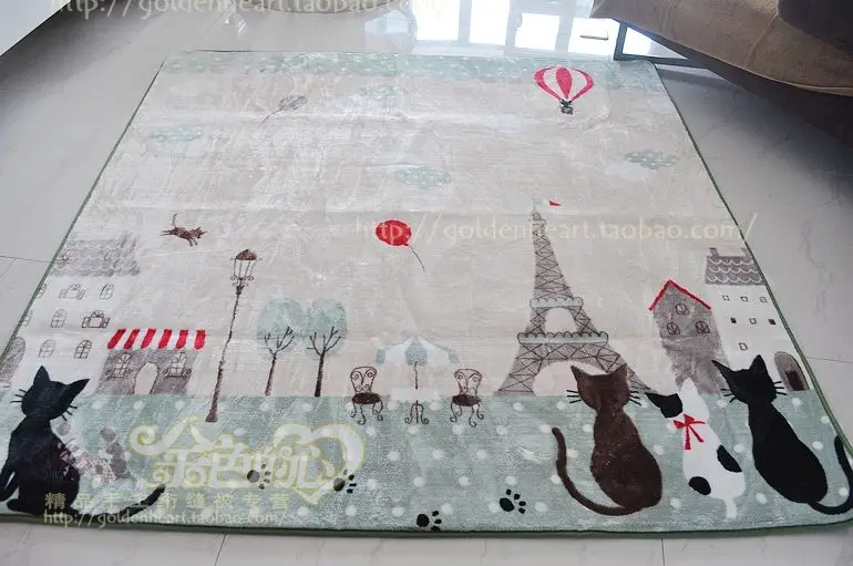 Eiffel Tower Rug Roselawnlutheran Cartoon Drawing Rug For Child Eiffel Tower Mat 0551 Flannel Carpet Size