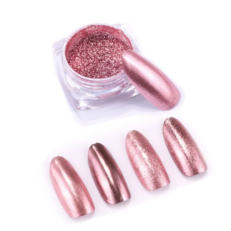 

Hot Sell Rose Gold Mirror Nail Powder Pigment, Rose gold pigment