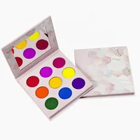 

New no logo colorful high pigment vegan custom glitter neon makeup eyeshadow palette private label factory
