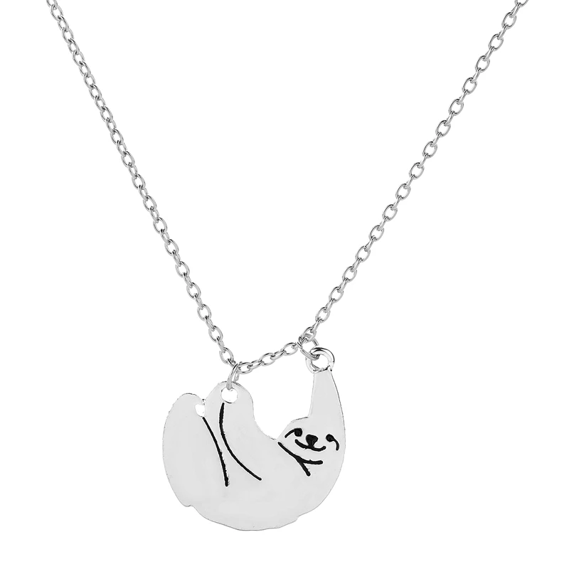 

fashionable Cute Creative Sloth Necklace Fashion Animal Pendant Item Personalized Exquisite Clavicle Chain for female, Multi