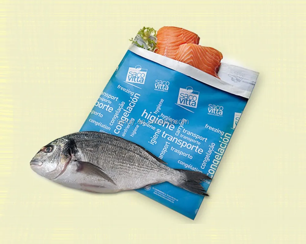 Custom Printing Soft Plastic Fishing Packing Fish Packaging Bag With