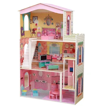 wooden barbie house with elevator