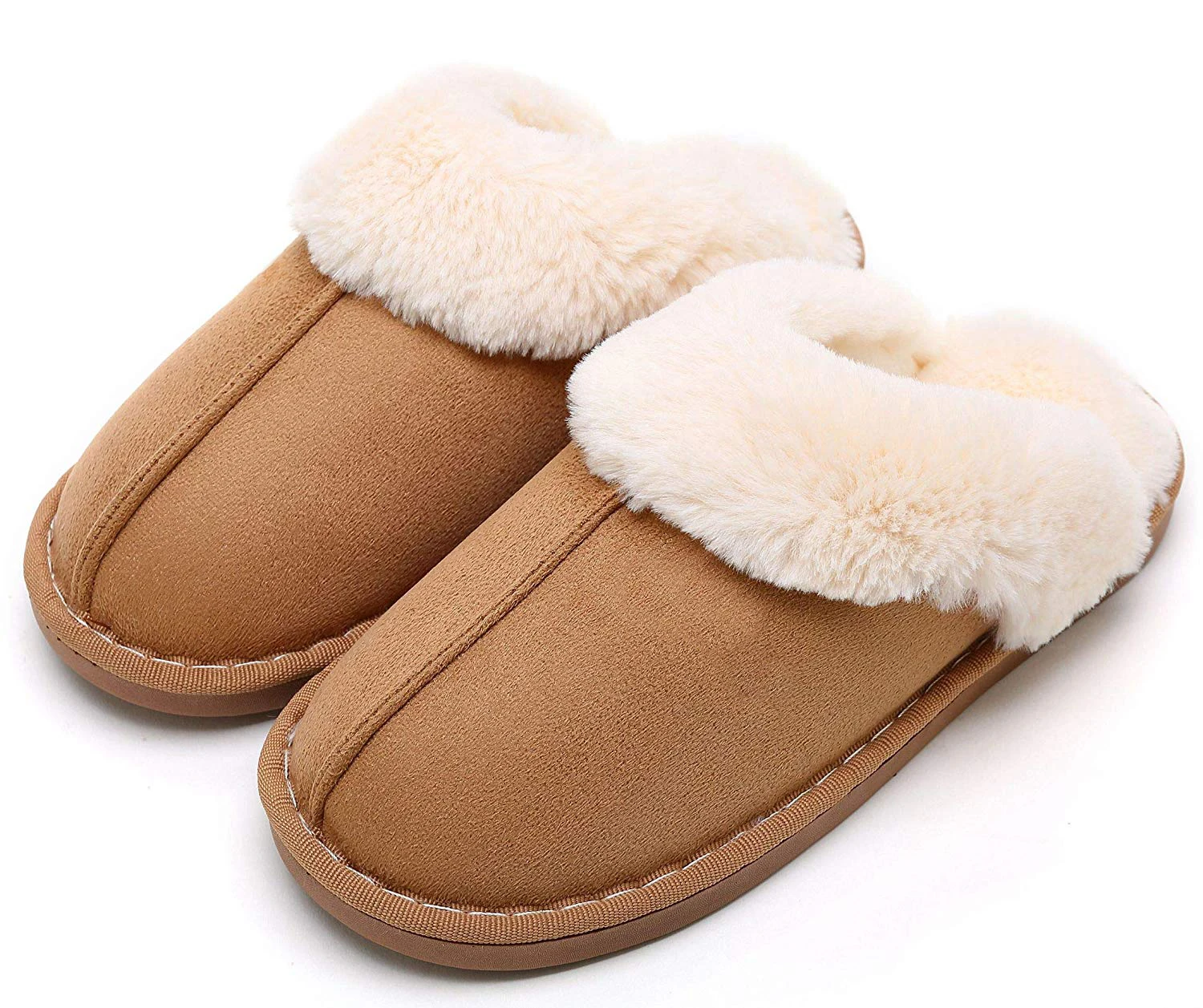 fluffy slip on slippers