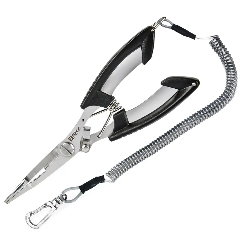 

Booms Fishing H01 Stainless Steel Fishing Pliers Scissors with Lanyard