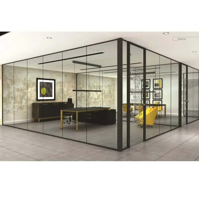 Wood And Glass Partition/ Free Standing Partitions/ Metal Partition